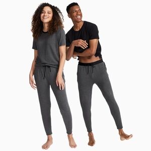 Jambys Unisex Breathable No-Sweat Sweatpants Gray/Black (Size M)